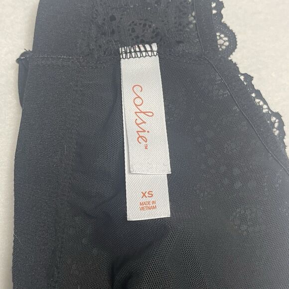 Colsie Women’s Black Lace Bralette – Size XS with Adjustable Straps - Picture 4 of 7